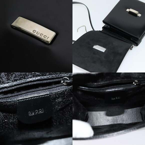 GUCCI Shoulder Bag Enamel Black 001 2113 001 2113 - Picture 11 of 12